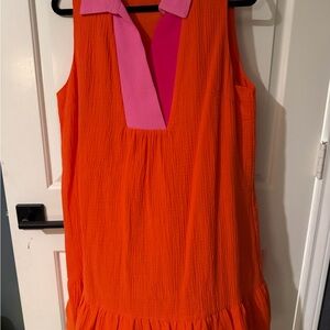 THML Orange Dress with Pink Accents